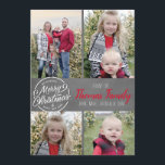 Chalkboard Farmhouse-fotokerstkaart Kaart<br><div class="desc">Chalkboard Farmhouse-fotokerstkaart・ Voeg uw eigen foto's en naam toe!</div>