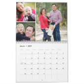 Chalkboard & Faux Gold Glitter Photo Collage Kalender (Mar 2027)