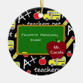 Chalkboard Favoriete Kerst-kerstversiering Keramisch Ornament (Voorkant)