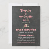 Chalkboard Fearful en Wonderful Shower Invite Kaart (Voorkant)