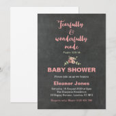 Chalkboard Fearful en Wonderful Shower Invite Kaart (Voorkant / Achterkant)