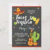 Chalkboard Fiesta Tacos en Tequila uitnodiging (Voorkant)