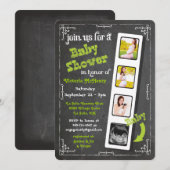 Chalkboard Film Strip Ultrasound Baby shower Kaart (Voorkant / Achterkant)