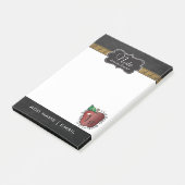 Chalkboard First Grade Teacher | DIY-tekst Post-it® Notes (Schuin)