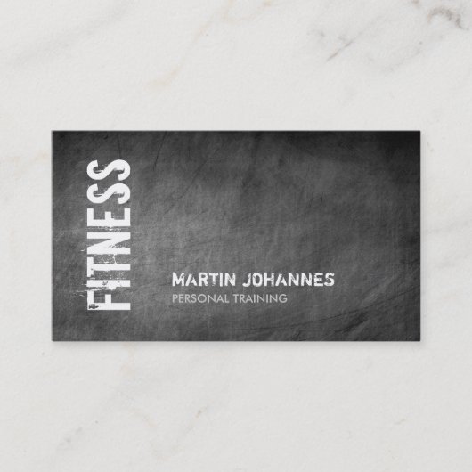 Chalkboard Fitness Personal Trainer Visitekaartje (Voorkant)