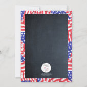 Chalkboard Flag Memorial Day Party Uitnodiging (Achterkant)