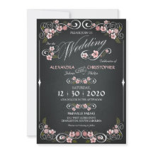 Chalkboard Floral  Bold Wedding