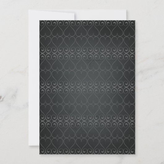 Chalkboard Floral  Bold Wedding Kaart (Achterkant)