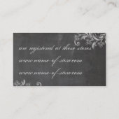Chalkboard Floral Bridal Registry Kaart (Achterkant)