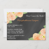 Chalkboard Floral Bridal Shower Kaart (Achterkant)