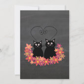 Chalkboard floral grappige bruiloft met een leuk k kaart (Achterkant)
