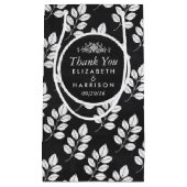 Chalkboard Floral Leaf Wedding Favor Klein Cadeauzakje (Voorkant)