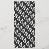 Chalkboard Floral Leaf Wedding Menu (Achterkant)