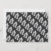 Chalkboard Floral Leaf Wedding Save The Date (Achterkant)