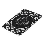 Chalkboard Floral Leaf Wedding Save the Date Magneet (Linkerzijde)