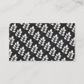 Chalkboard Floral Leaf Wedding Website Informatiekaartje (Achterkant)