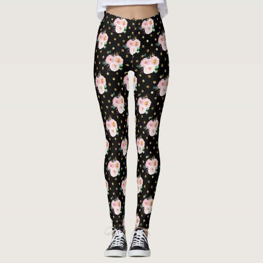 Chalkboard Floral Leggings (Voorkant)