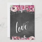 Chalkboard Floral Lights vieren ons met ons! Parti Kaart (Achterkant)