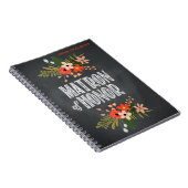 Chalkboard Floral Matron-of-Honor Notitieboek (Rechterzijde)