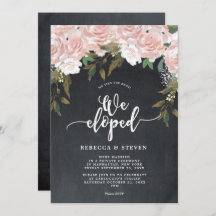 chalkboard floral modern we ontwikkelden uitnodigi