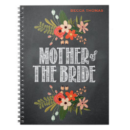 Chalkboard Floral Moeder van de Bride Notitieboek