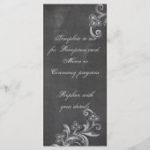 Chalkboard Floral Program Rack Kaart (Achterkant)