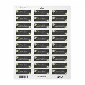 Chalkboard & Floral retour adreslabel Etiket (Full Sheet)