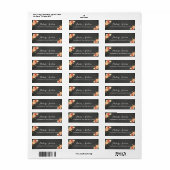  Chalkboard & Floral Return Address Label (Full Sheet)