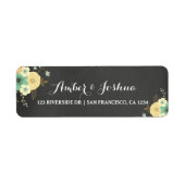  Chalkboard & Floral Return Address Label (Voorkant)