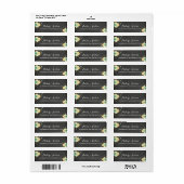 Chalkboard & Floral Return Address Label (Full Sheet)