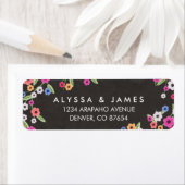 Chalkboard Floral Return Address Labels (Insitu)