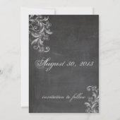 Chalkboard Floral Save the Date (Achterkant)