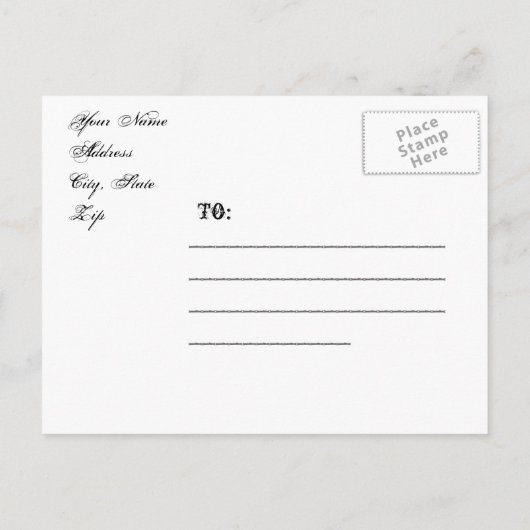 Chalkboard Floral Save the Date Briefkaart (Achterkant)