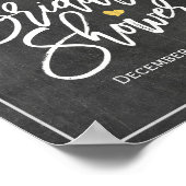 Chalkboard Floral Vrijgezellenfeest Welcome Recept Poster (Hoek)