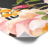 Chalkboard  Floral Wedding Seating Chart Poster (Hoek)