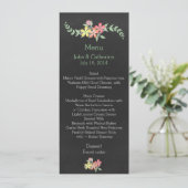 Chalkboard: Floral Wedding Table Menu (Staand voorkant)