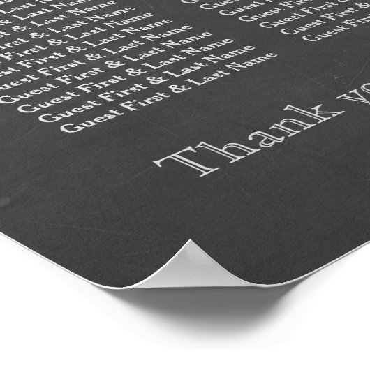 Chalkboard (Flourish and Swirl Seating Chart) Poster (Hoek)