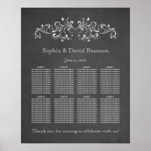 Chalkboard (Flourish and Swirl Seating Chart)
