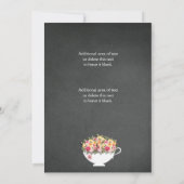 Chalkboard Flower Tea Cup Bridal Shower Uitnodigin Kaart (Achterkant)