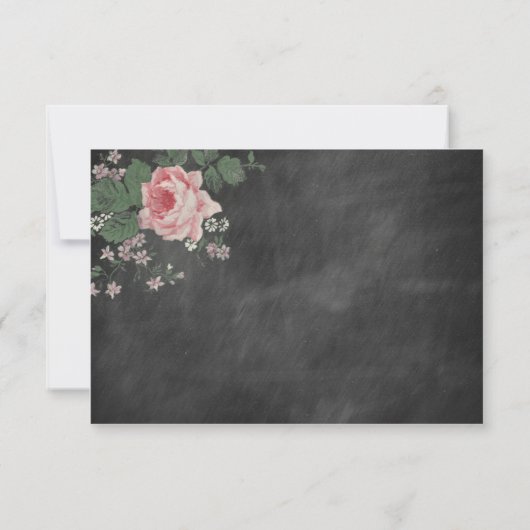  CHALKBOARD FLOWER WEDDING RSVP INVIATIES (Achterkant)
