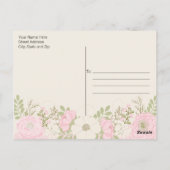 Chalkboard & Flowers Bridal Shower Invitation Briefkaart (Achterkant)