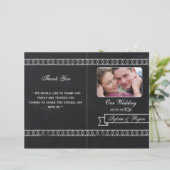 chalkboard Folding Photo bruiloft programma's (Staand voorkant)