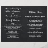 chalkboard Folding Photo bruiloft programma's (Achterkant)