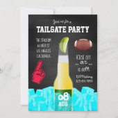 Chalkboard Football Tailgate Party Invitation Kaart (Voorkant)