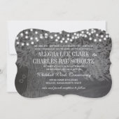 Chalkboard Forest Romantic Tree Wedding Kaart (Voorkant)