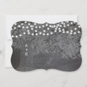 Chalkboard Forest Romantic Tree Wedding Kaart (Achterkant)