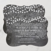 Chalkboard Forest Romantic Tree Wedding Kaart (Voorkant / Achterkant)