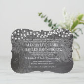 Chalkboard Forest Romantic Tree Wedding Kaart (Staand voorkant)
