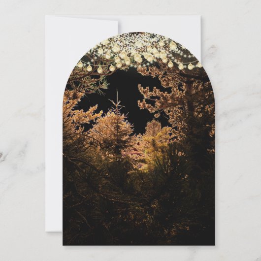 Chalkboard Forest Romantic Tree Wedding Kaart (Achterkant)