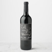 Chalkboard Forever en Altijd Wine Labels Wijn Etiket (Voorkant)